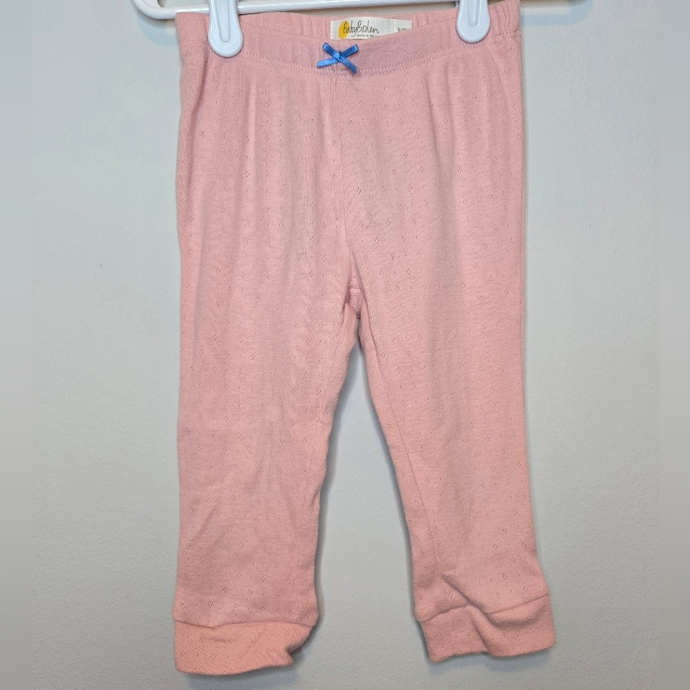 Baby Boden Pink Pointelle Pants 18 Months